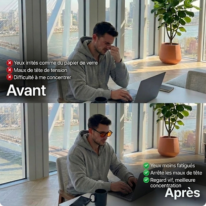 Son Optic® — Lunettes Anti-Lumière Bleue à Verres Rouges Unisexe